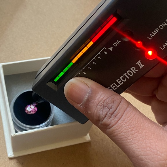 Certified, 2CT Pink Moissanite Diamond Loose (Hearts & Arrows) - Picture 2 of 16